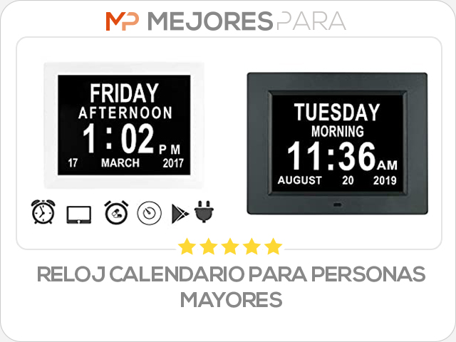 reloj calendario para personas mayores