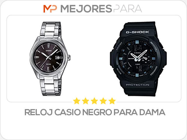 reloj casio negro para dama