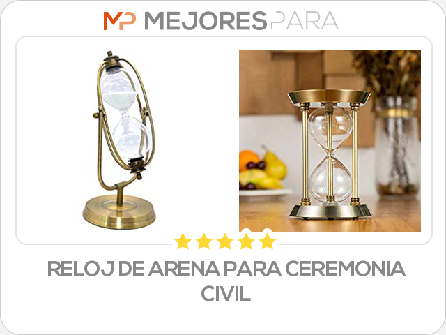 reloj de arena para ceremonia civil