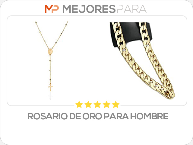 rosario de oro para hombre