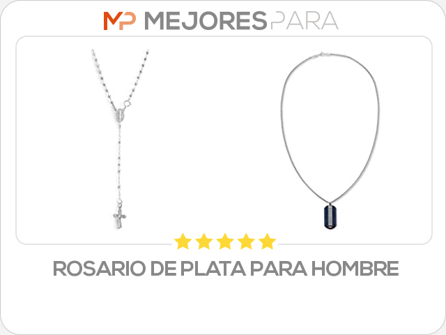 rosario de plata para hombre