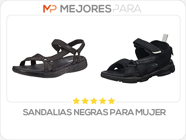 sandalias negras para mujer