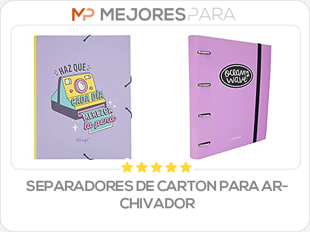 separadores de carton para archivador