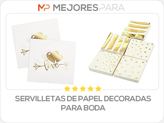 servilletas de papel decoradas para boda