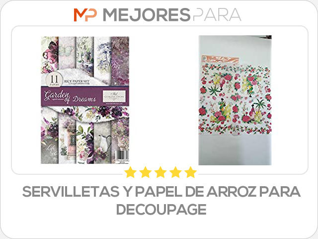 servilletas y papel de arroz para decoupage