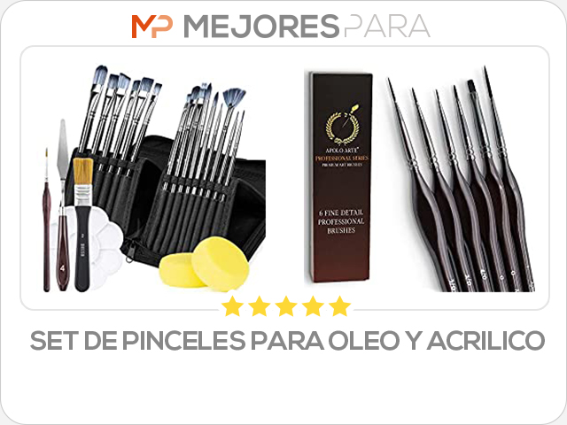 set de pinceles para oleo y acrilico