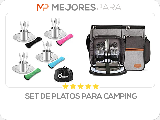 set de platos para camping