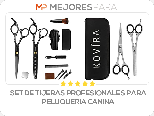 set de tijeras profesionales para peluqueria canina