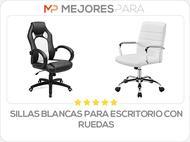 sillas blancas para escritorio con ruedas