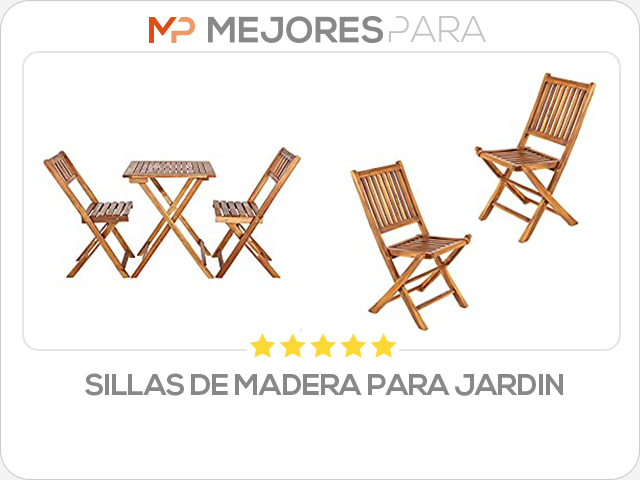 sillas de madera para jardin