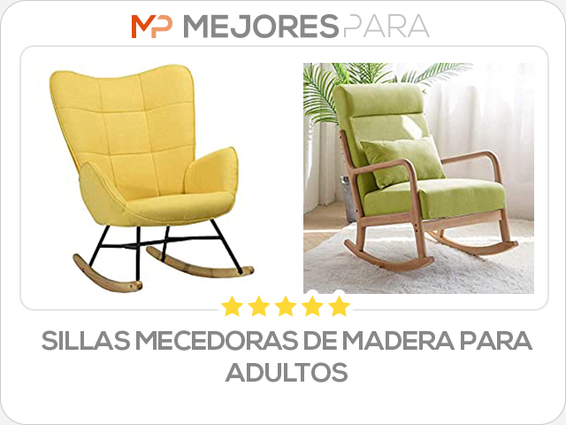 sillas mecedoras de madera para adultos