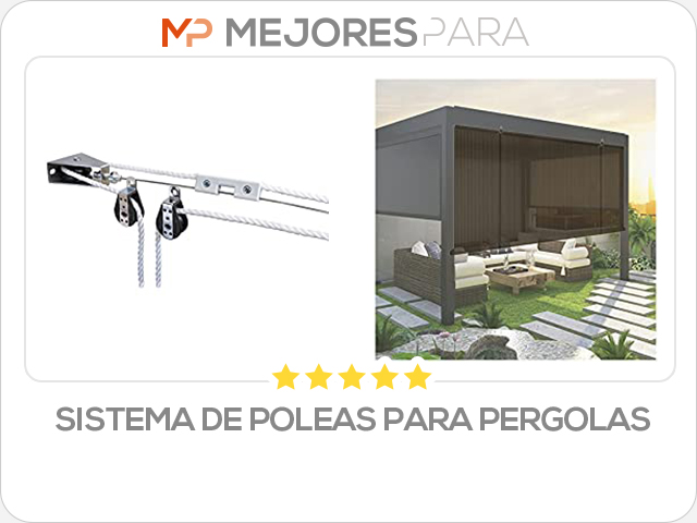 sistema de poleas para pergolas