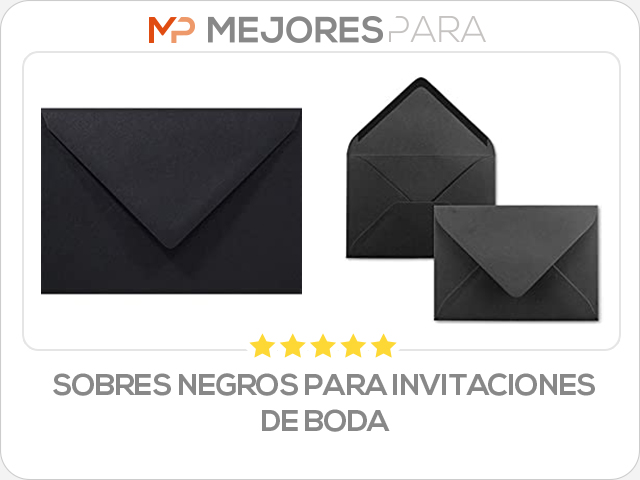 sobres negros para invitaciones de boda