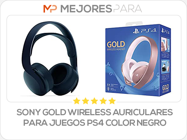 sony gold wireless auriculares para juegos ps4 color negro