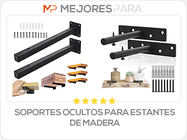 soportes ocultos para estantes de madera