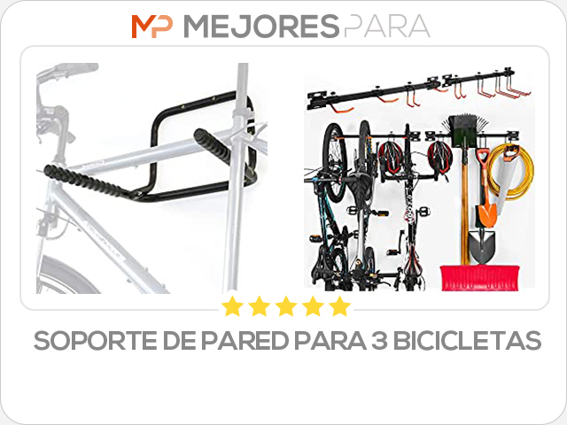 soporte de pared para 3 bicicletas