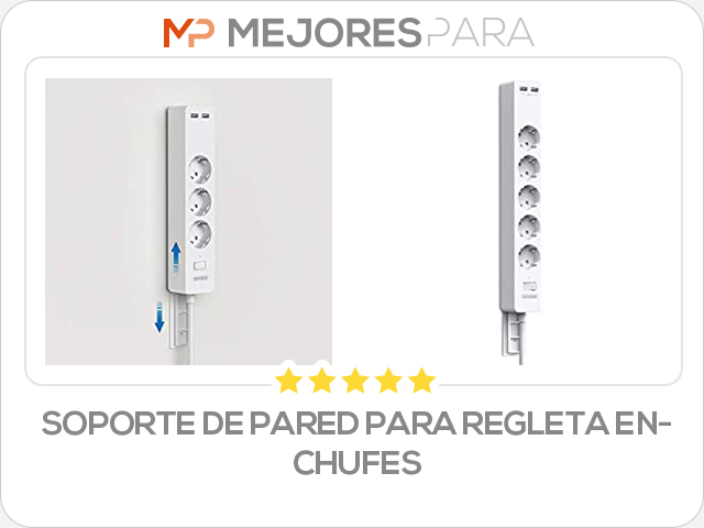 soporte de pared para regleta enchufes