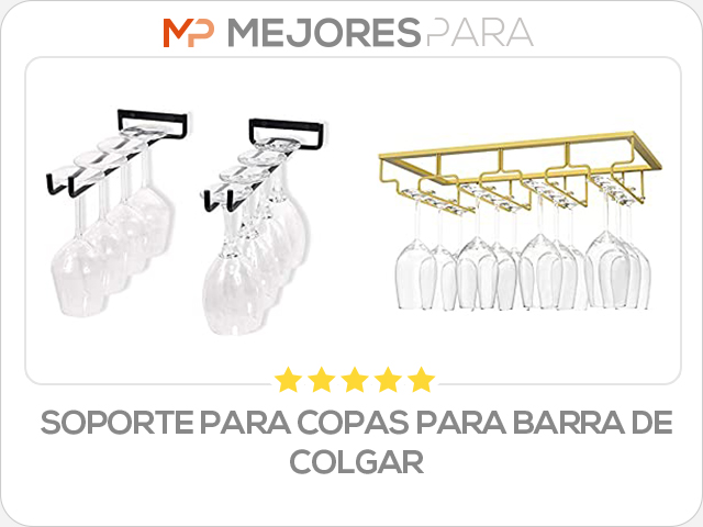 soporte para copas para barra de colgar