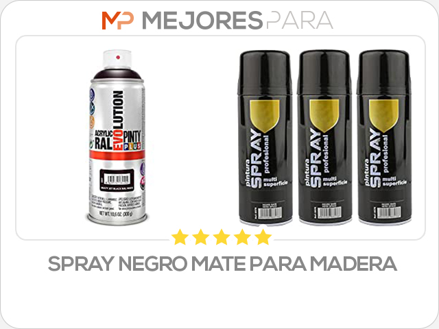 spray negro mate para madera