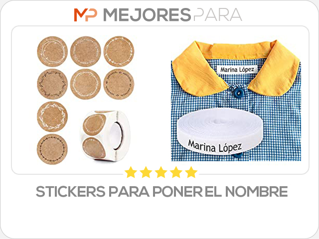 stickers para poner el nombre