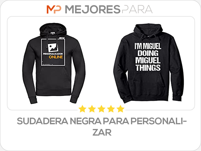 sudadera negra para personalizar