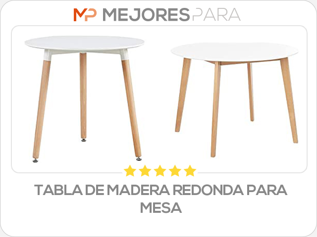 tabla de madera redonda para mesa