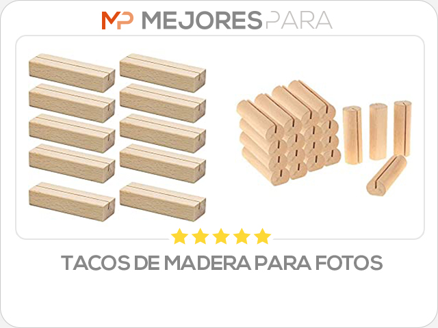 tacos de madera para fotos