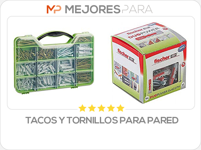 tacos y tornillos para pared