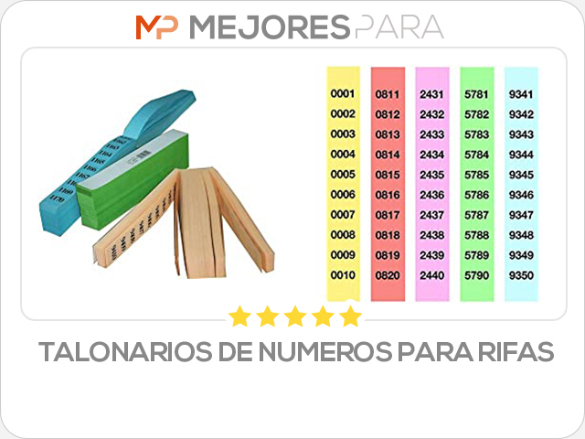 talonarios de numeros para rifas