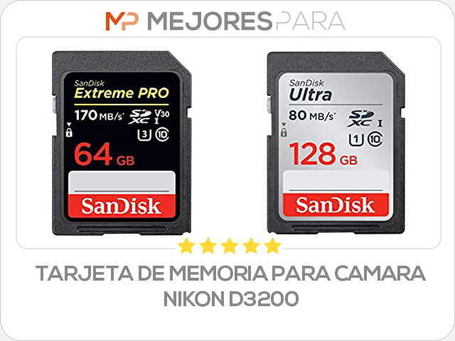 tarjeta de memoria para camara nikon d3200