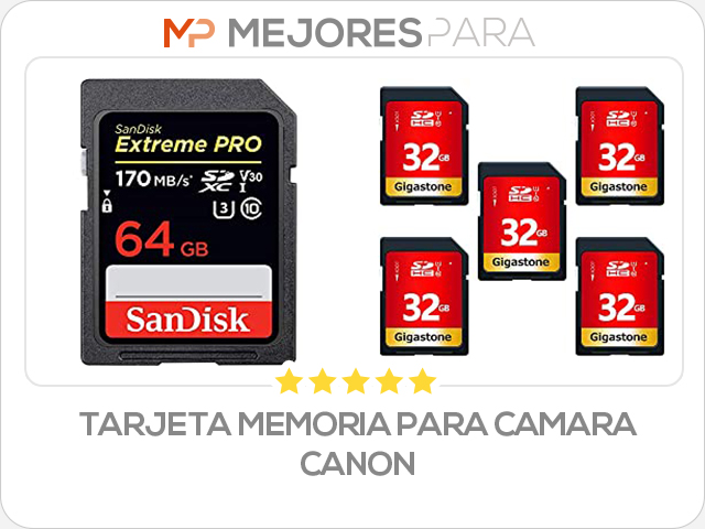 tarjeta memoria para camara canon