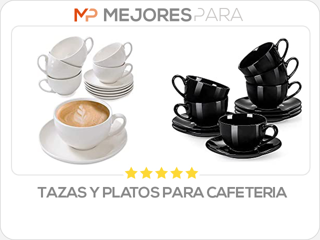 tazas y platos para cafeteria