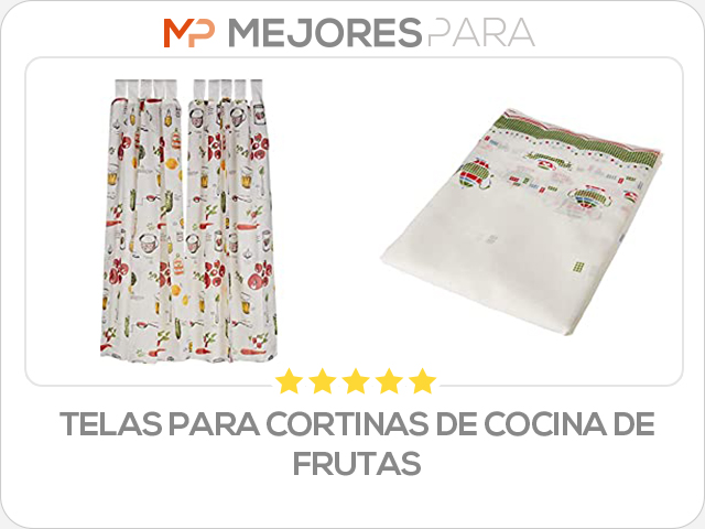 telas para cortinas de cocina de frutas