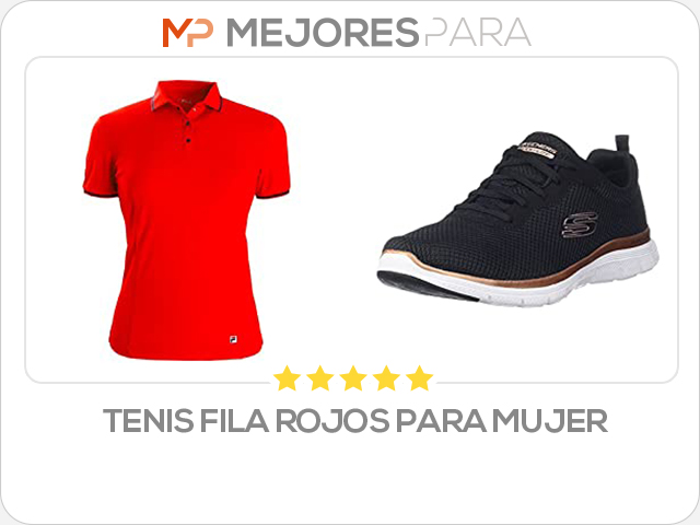 tenis fila rojos para mujer