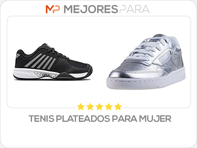 tenis plateados para mujer