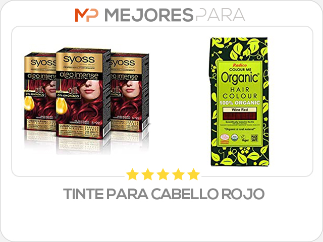 tinte para cabello rojo