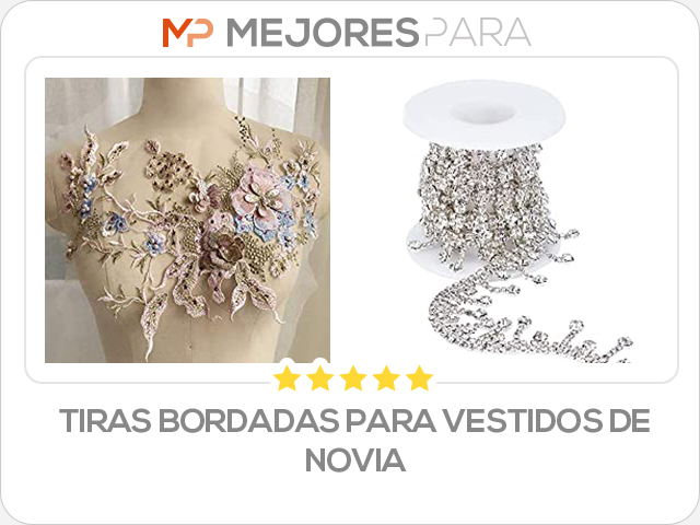 tiras bordadas para vestidos de novia