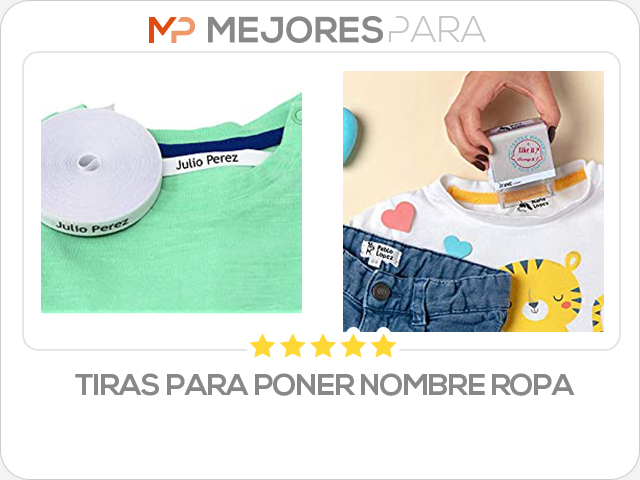 tiras para poner nombre ropa