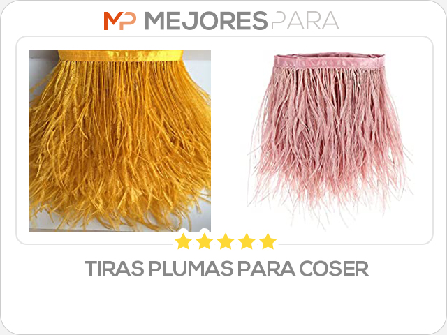 tiras plumas para coser