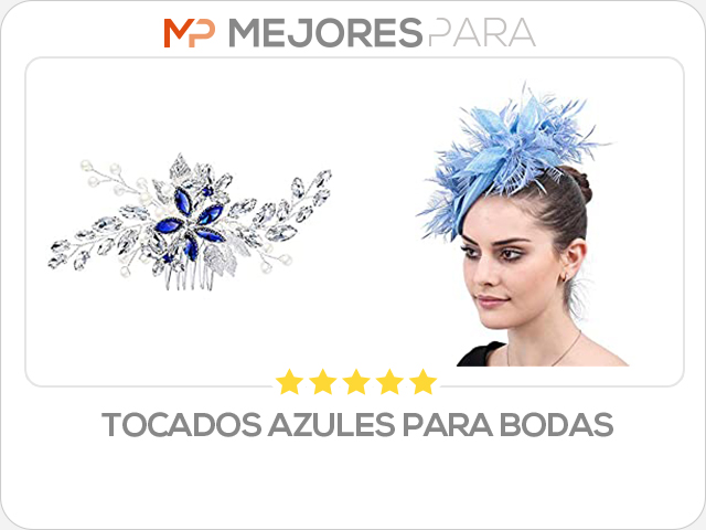 tocados azules para bodas