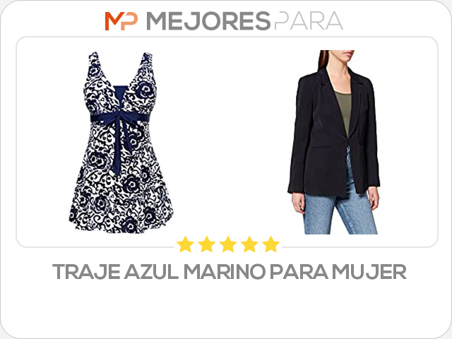 traje azul marino para mujer