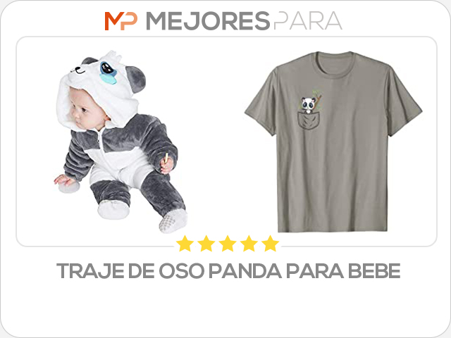 traje de oso panda para bebe