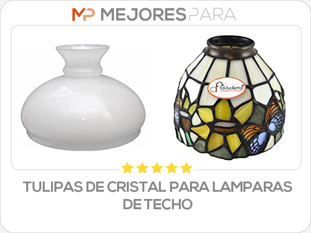 tulipas de cristal para lamparas de techo