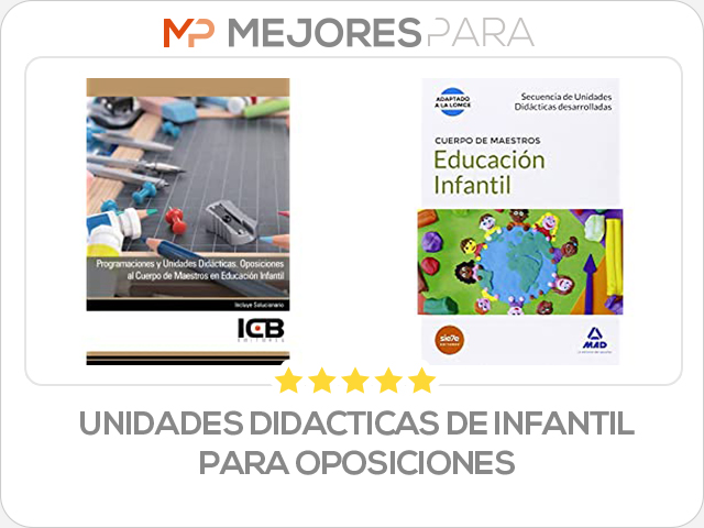 unidades didacticas de infantil para oposiciones