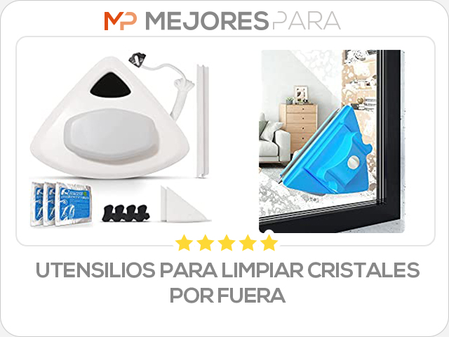 utensilios para limpiar cristales por fuera