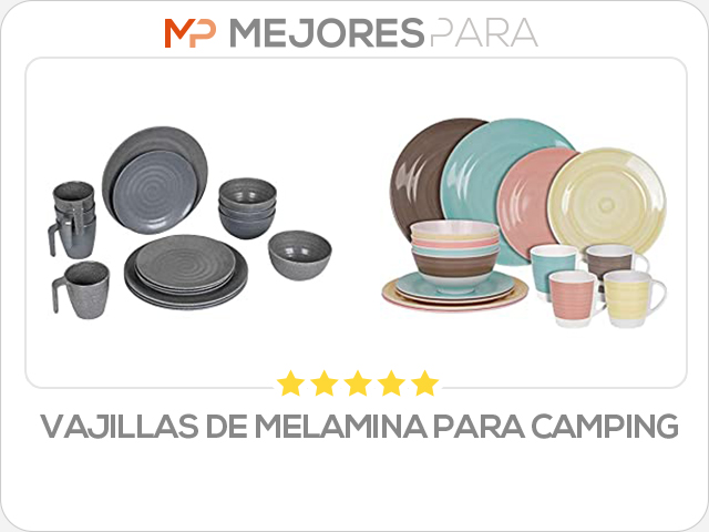 vajillas de melamina para camping