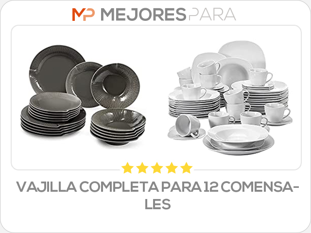 vajilla completa para 12 comensales