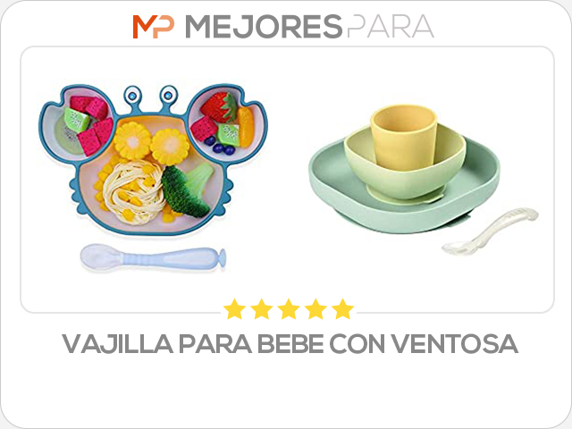 vajilla para bebe con ventosa