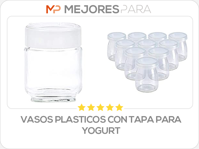 vasos plasticos con tapa para yogurt