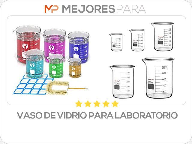 vaso de vidrio para laboratorio